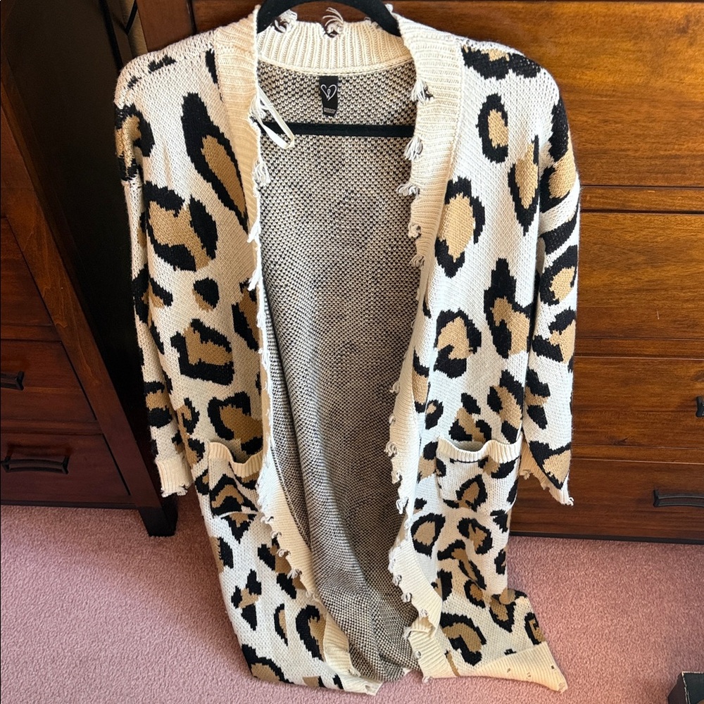 Windsor Cream and Black Leopard Cardigan